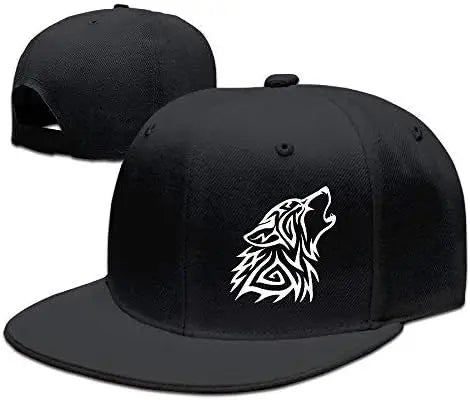 Tribal Wolf Howl Hip Hop Snapback Cap