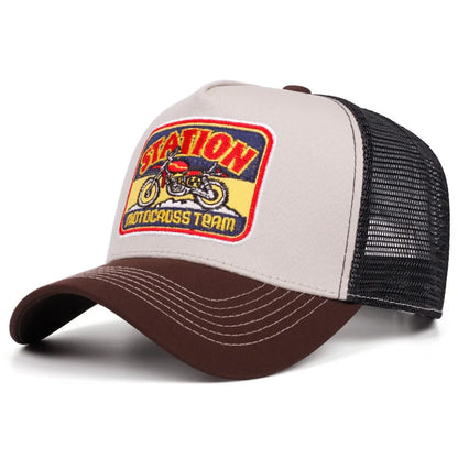 Unisex Sun Hat Hip Hop Mesh Trucker Hat