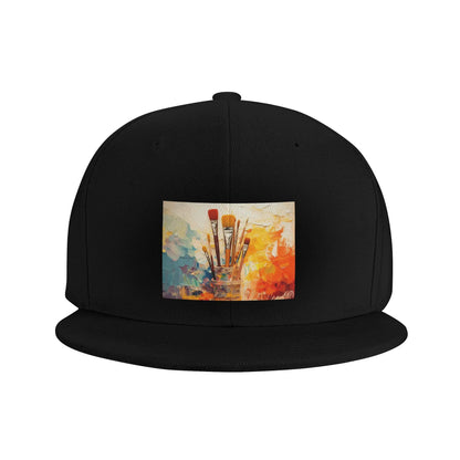Color Paint Brush Print Artistic Snapback Cap