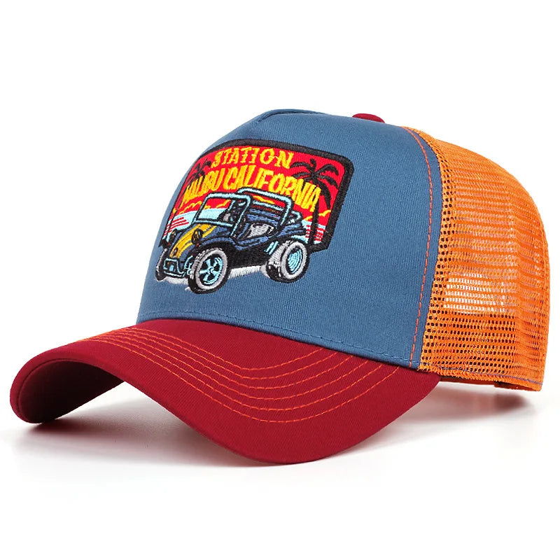 Unisex Sun Hat Hip Hop Mesh Trucker Hat