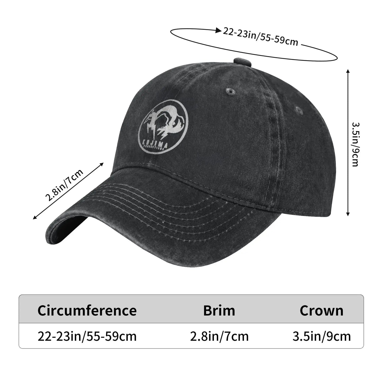 Foxhound Metal Gear Solid Distressed Denim Baseball Cap