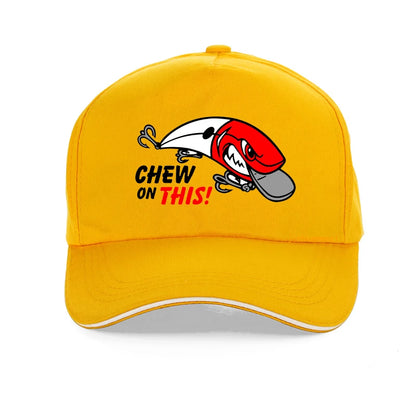Cartoon Fishbone Funny Outdoor Baseball Cap