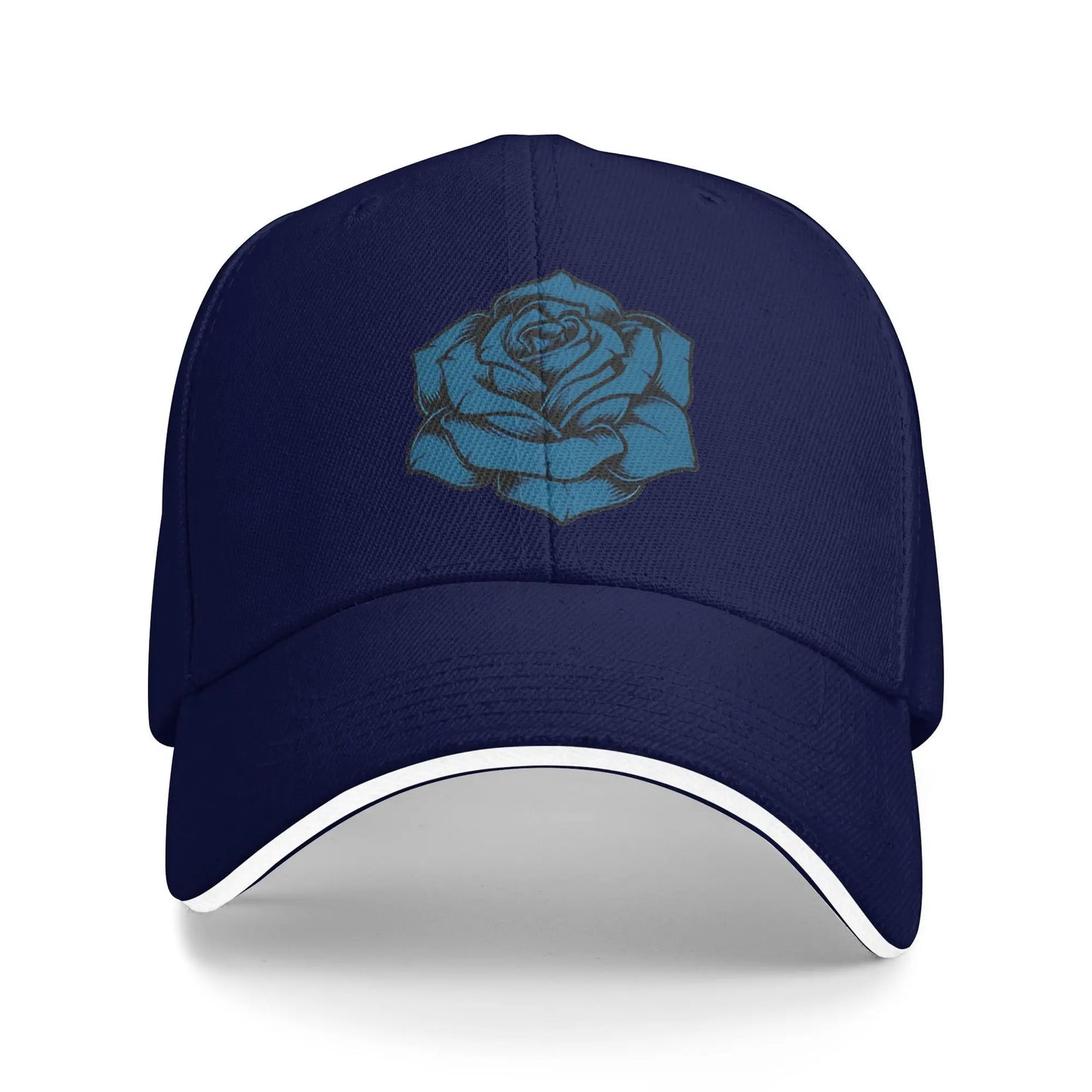 Ado Blue Rose Casual Trucker Baseball Cap