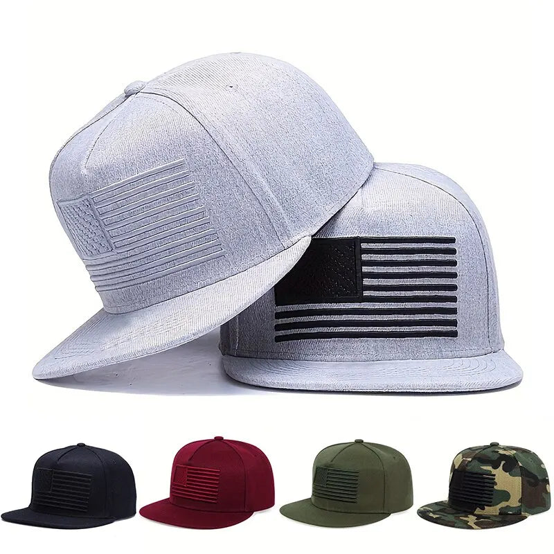 American Flag Embroidery Hip-hop Hats