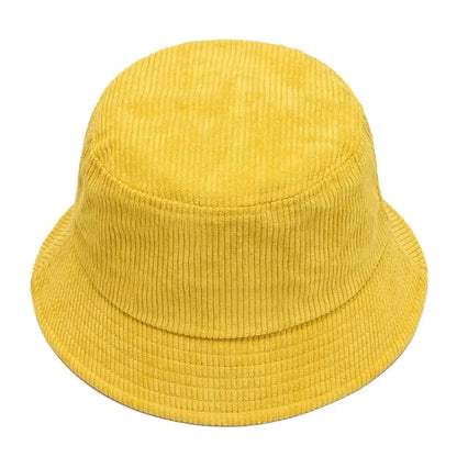 Corduroy Solid Color Foldable Bucket Hat