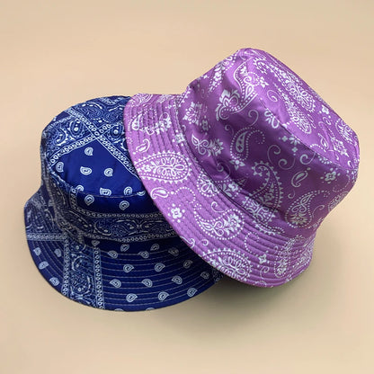 Streetwear Paisley Cotton Bucket Hat