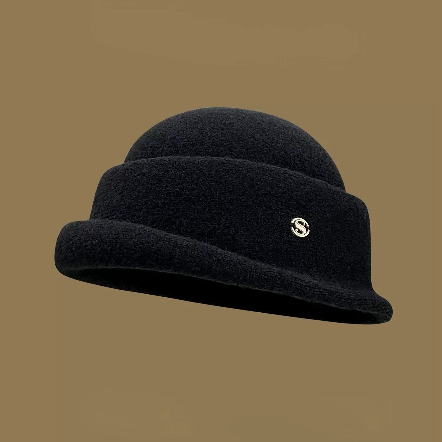 French Hepburn Retro Rolled Brim Bucket Hat