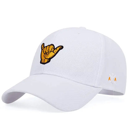 Finger Embroidered Baseball Cap