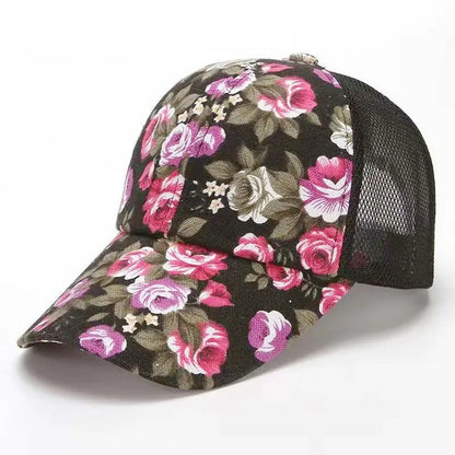 Women’s Floral Print Trucker Baseball Cap