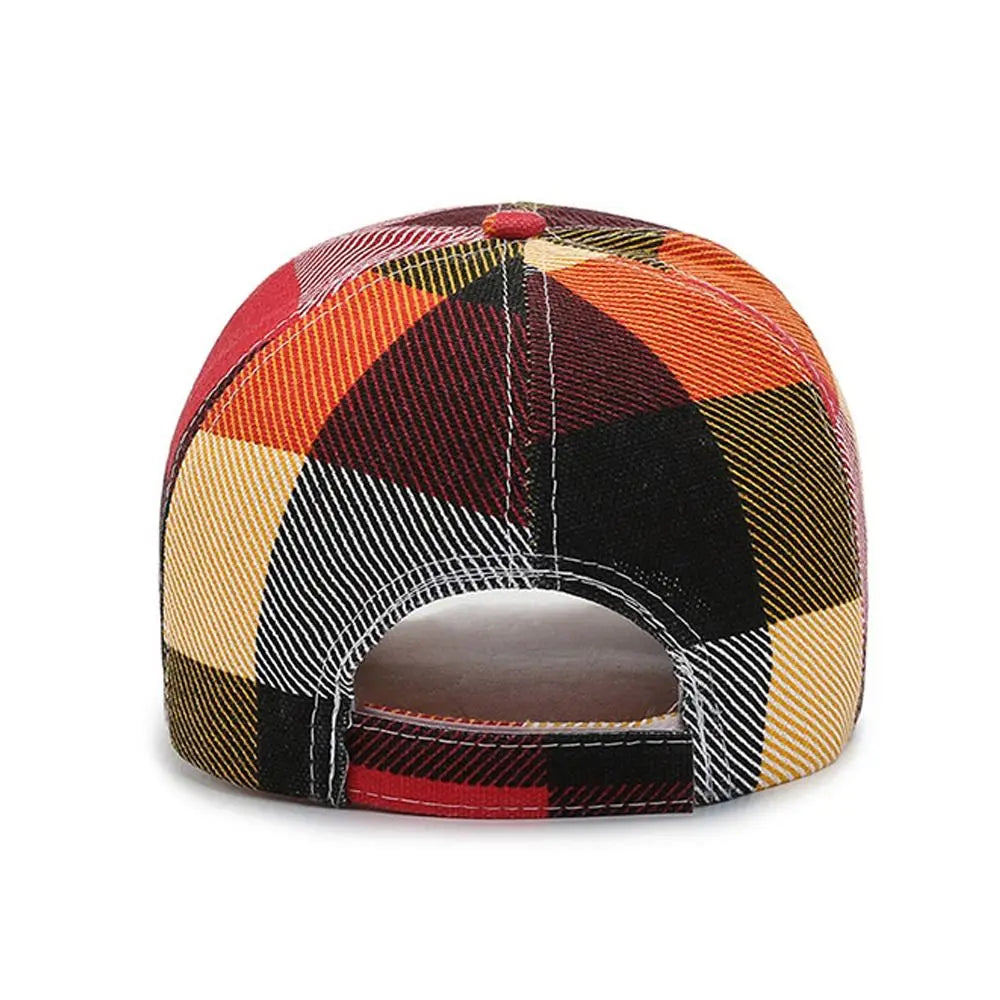 Plaid Adjustable Baseball Cap