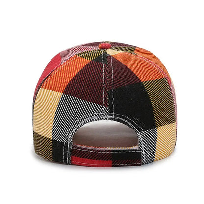 Plaid Adjustable Baseball Cap