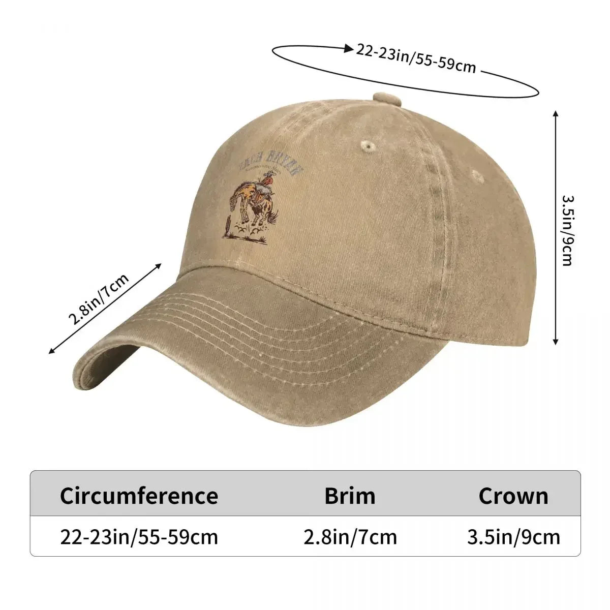 Zach Bryan Retro Distressed Washed Denim Baseball Cap