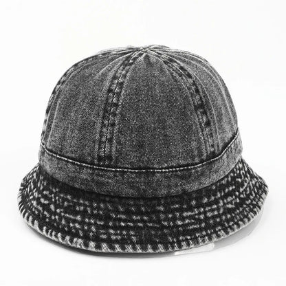 Washed Denim Bucket Hat Women Fisherman's Hat