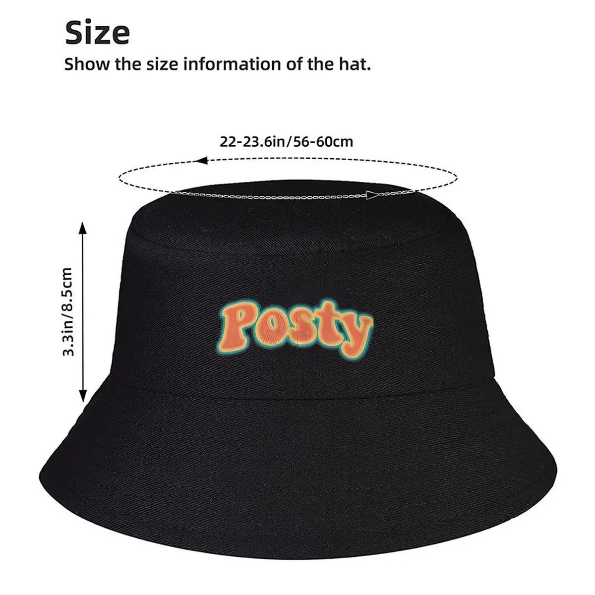 Posty Retro Groovy Fan Text Winter Bucket Hat
