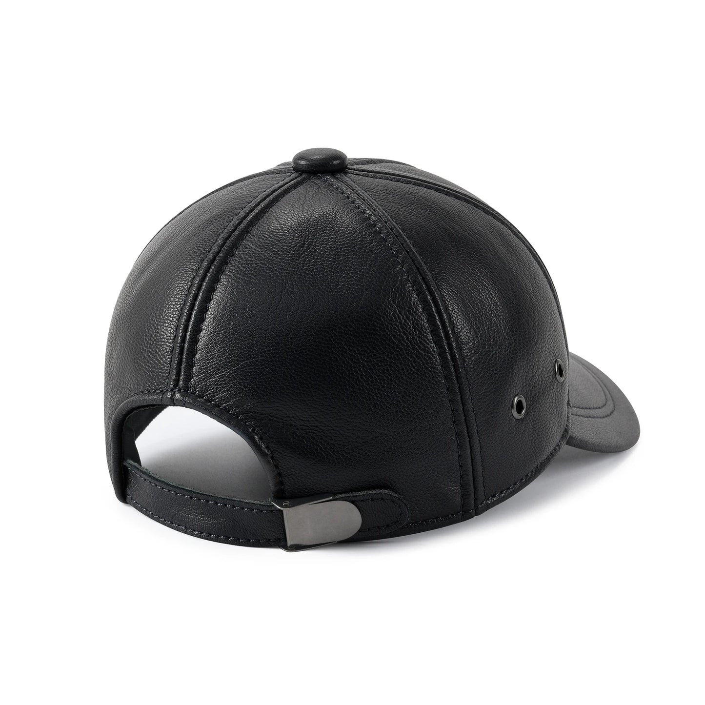 FEINION Leather Adjustable Flat Cap