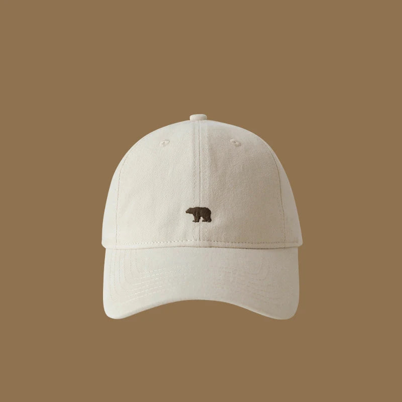 Unisex Polar Bear Embroidered Retro Baseball Cap
