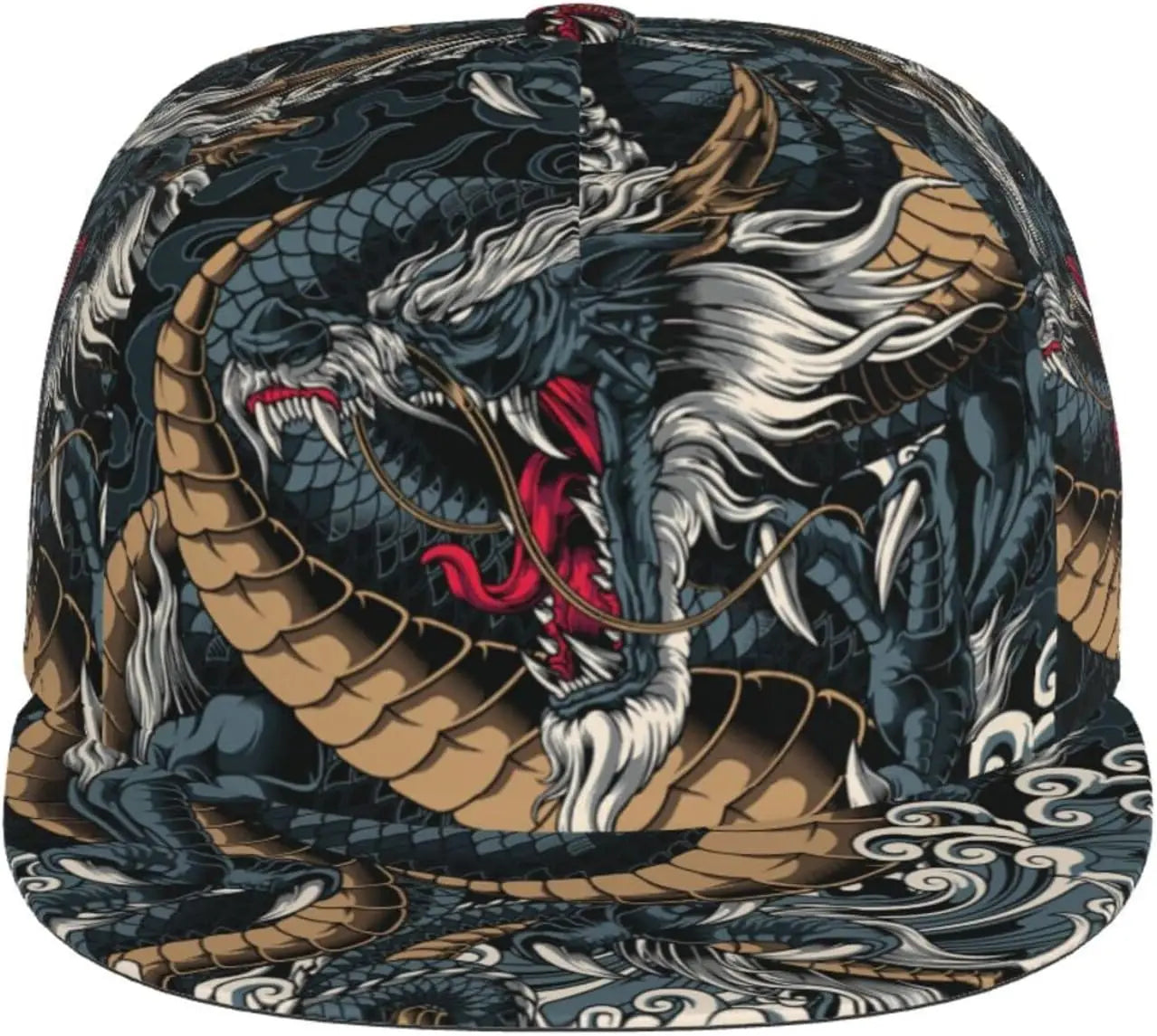 Dragon Flat Bill Adjustable Baseball Cap