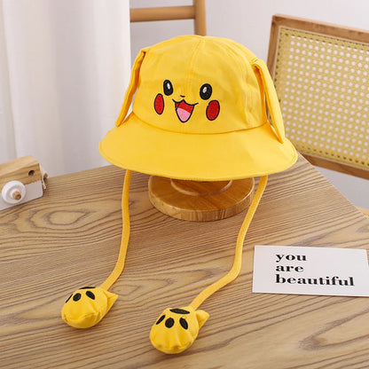 Kids Wide Brim Cotton Summer Bucket Hat