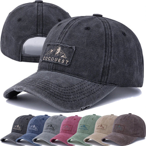 Vintage Mountain Peak Embroidered Baseball Cap