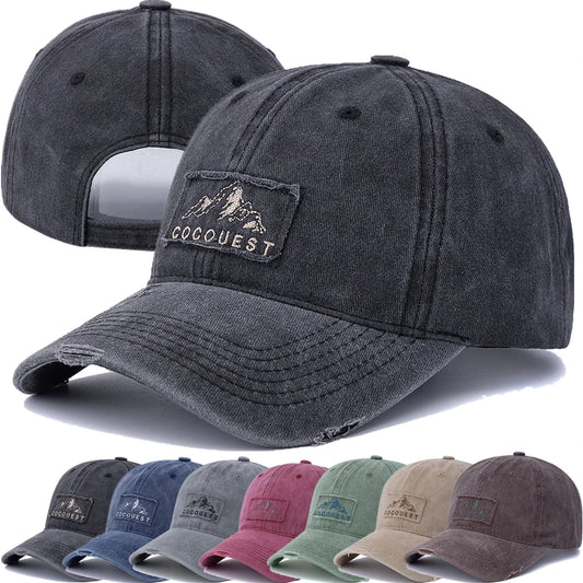 Vintage Mountain Peak Embroidered Baseball Cap