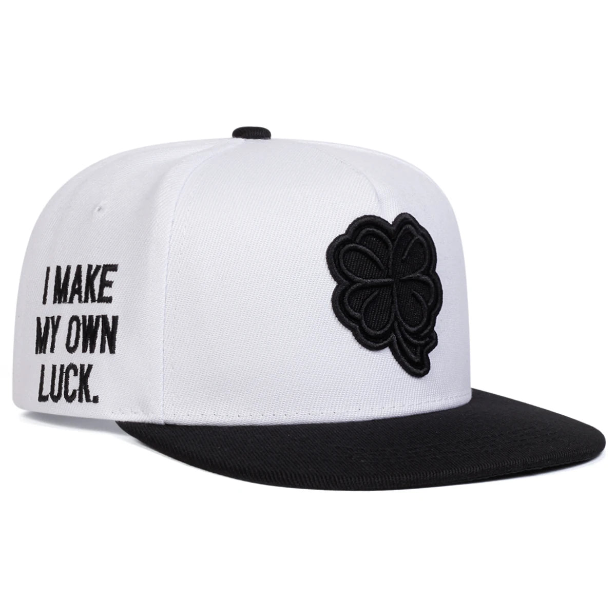 Unisex Four Leaf Clover Embroidery Side Letter Hip-hop Hats