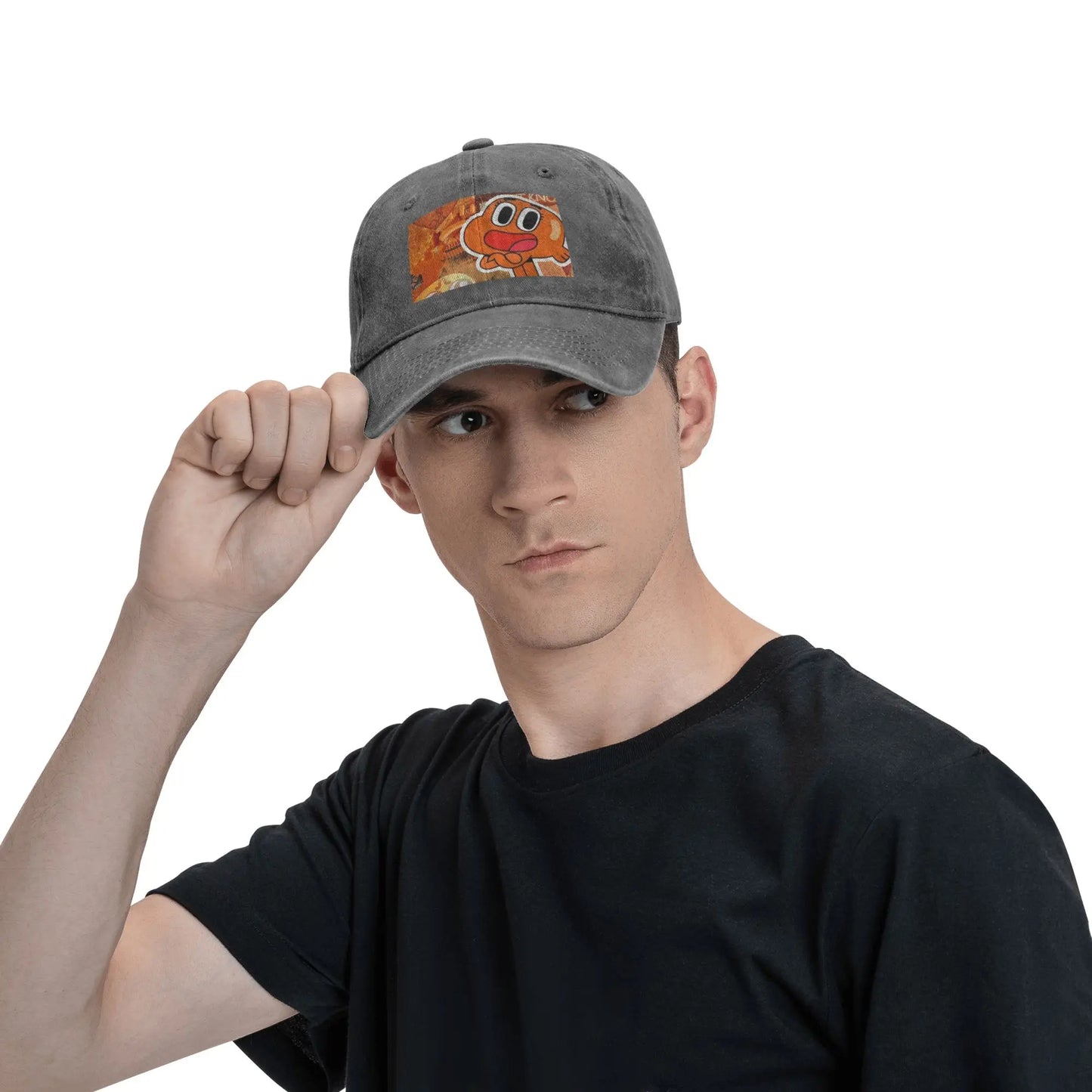 Darwin Watterson Washed Denim Adjustable Baseball Cap