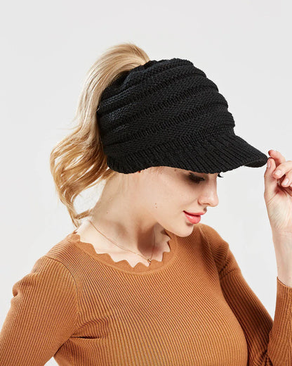 Thermal Ponytail Hollow Brim Baseball Cap