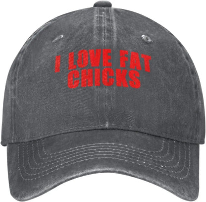 I Love Fat Chicks Retro Adjustable Baseball Cap
