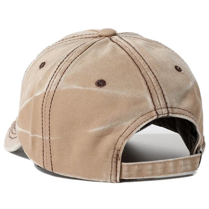 Letter-A Embroidered Washed Cotton Baseball Cap