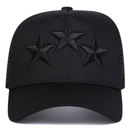 Unisex Pentagram Embroidery Baseball Net Caps