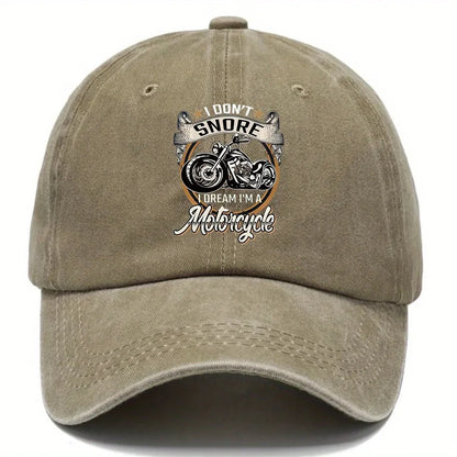 Motorcycle Dream Biker Distressed Cotton Baseball Cap