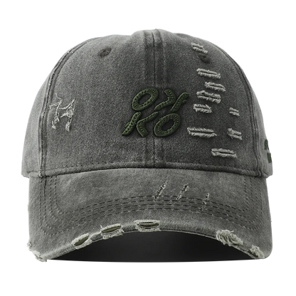 Retro Washed Letter Embroidered Baseball Cap