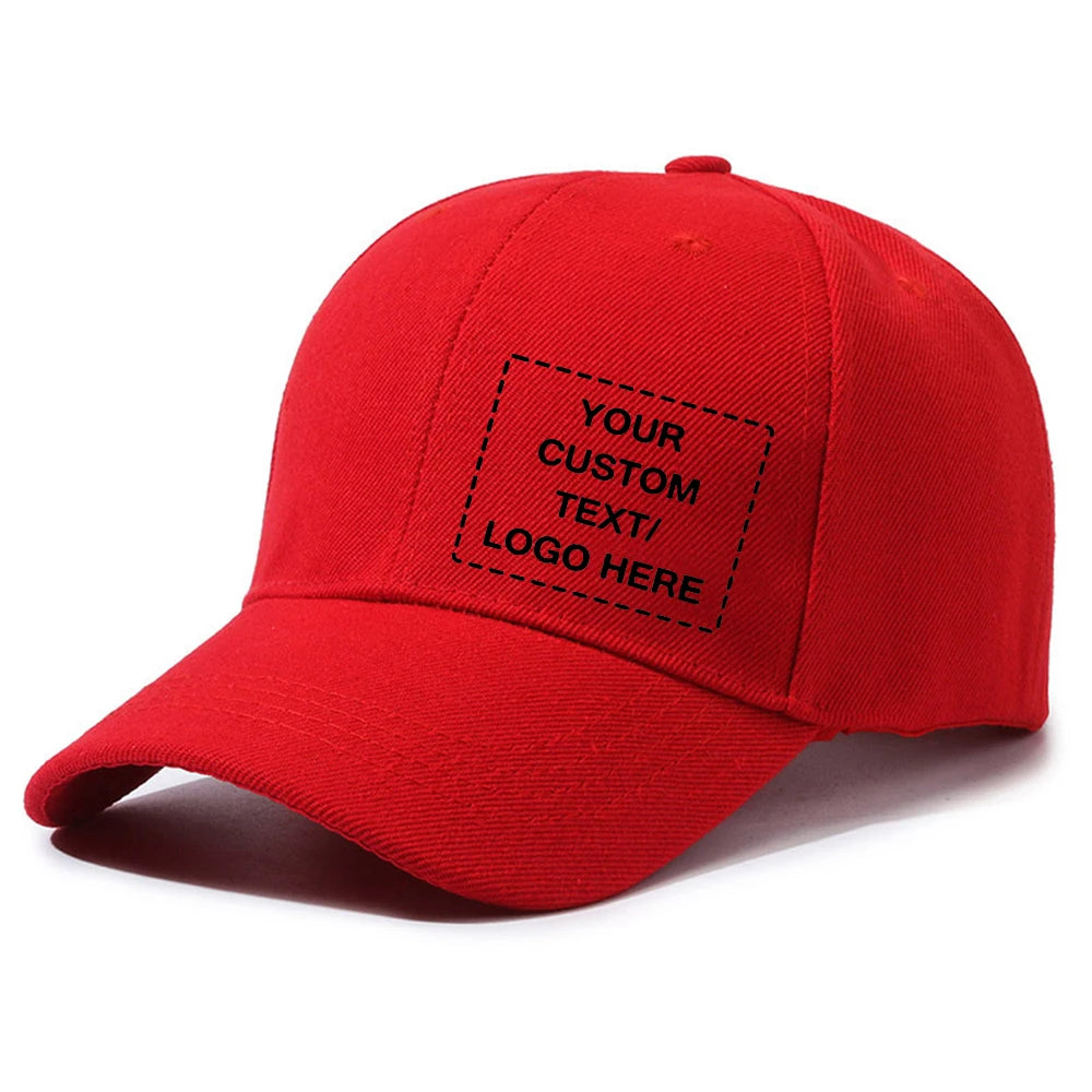 Customized Side Logo Printed Baseball Cap