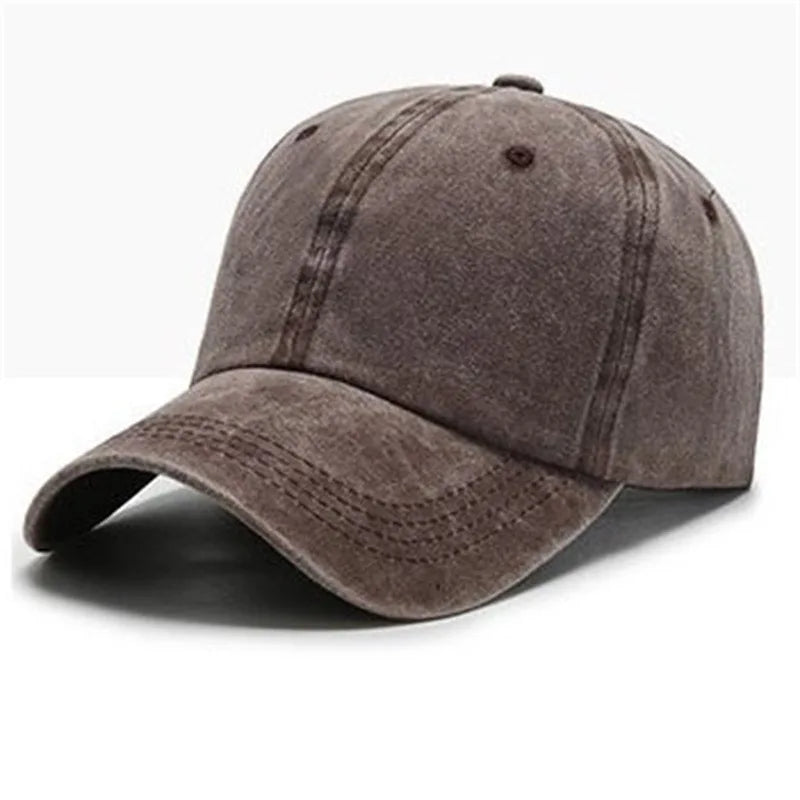 Solid Washed Denim Vintage Baseball Cap