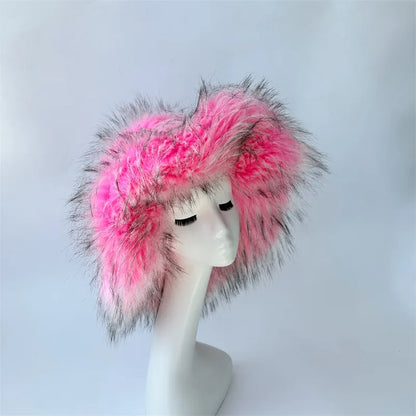 Oversized Fluffy Y2K Winter Bucket Hat