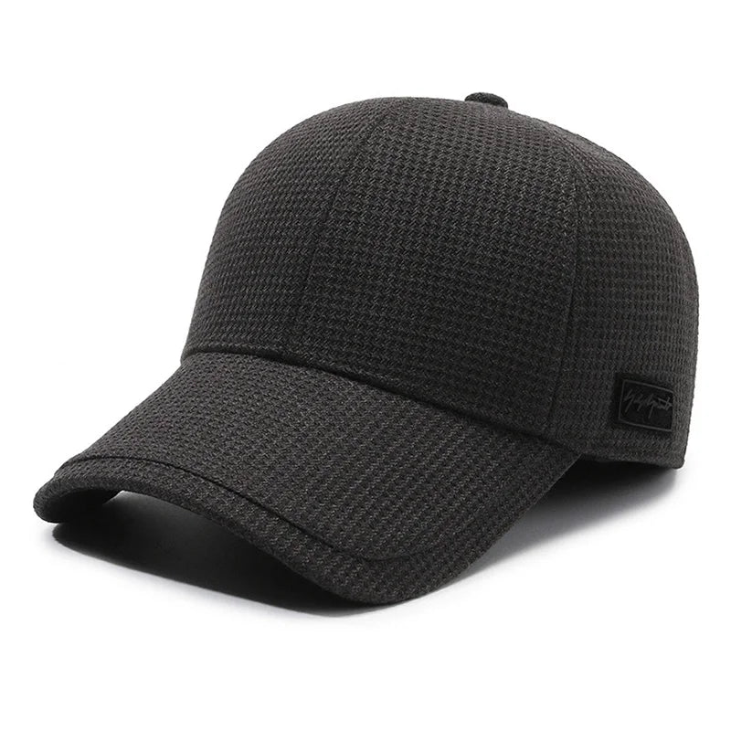 Winter Fleece Lined Windproof Earflap Baseball Cap
