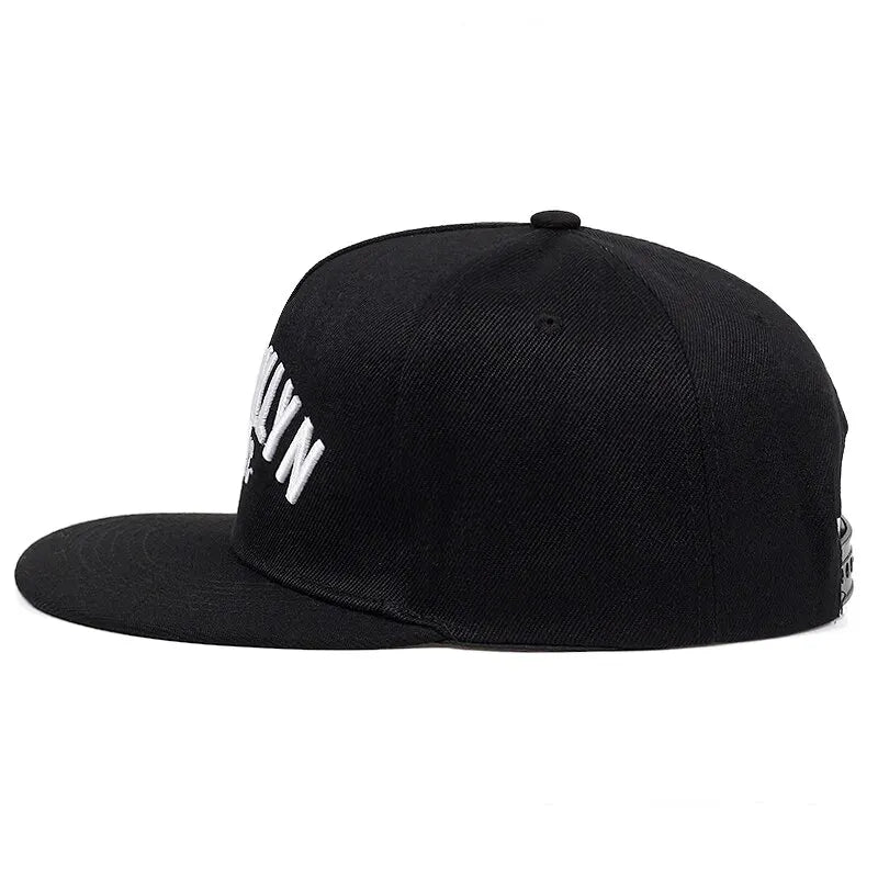 Brooklyn Letter Embroidery Hip Hop Snapback Cap