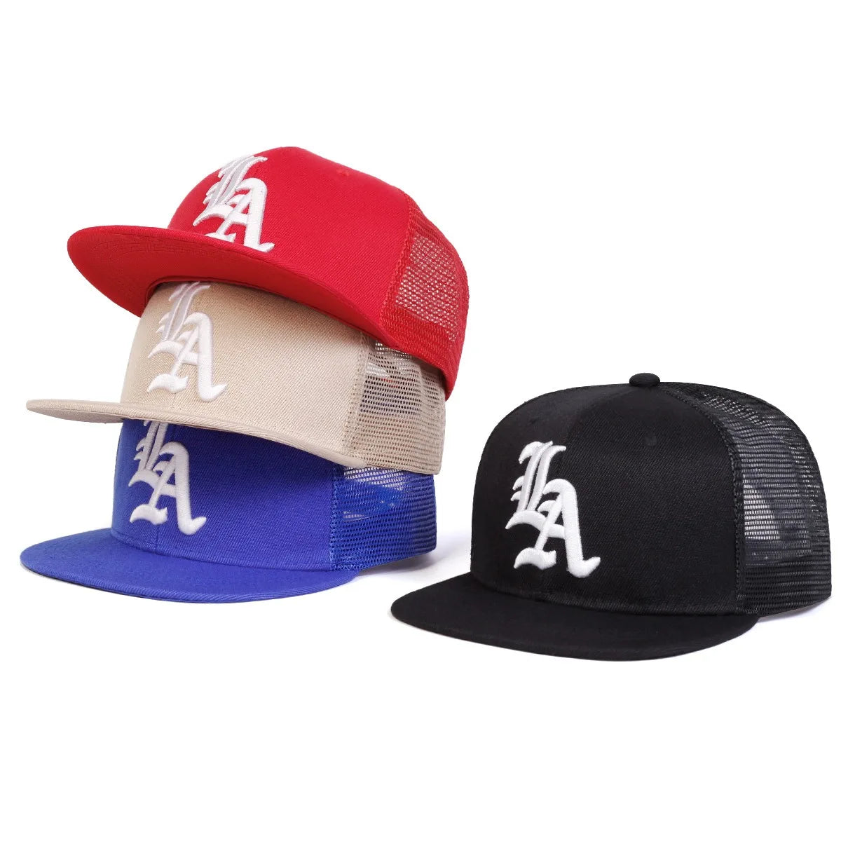 Alphabet Embroidery Snapback Hat Unisex