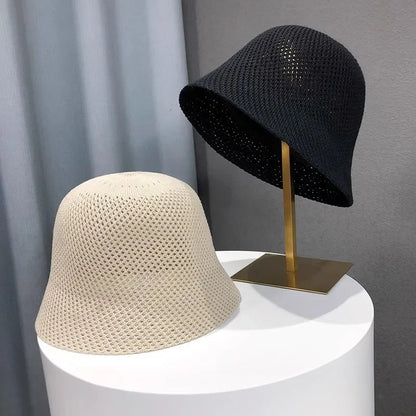 Women Summer Breathable Foldable Japanese Beach Bucket Hat