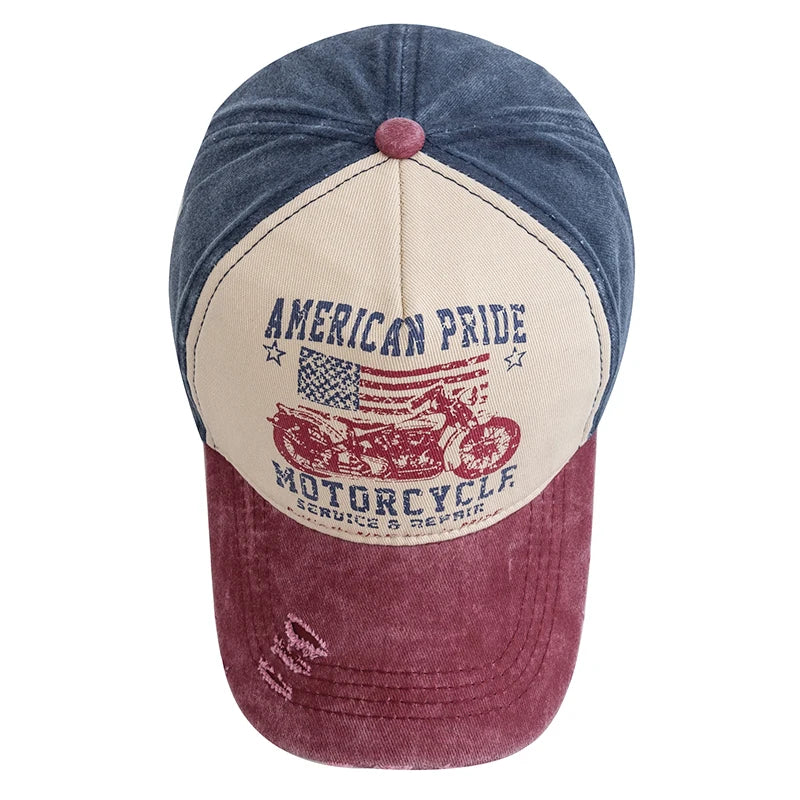 Motorcycle Print Hip Hop Snapback Cap