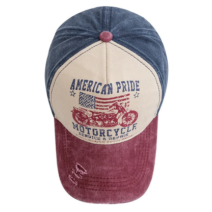 Motorcycle Print Hip Hop Snapback Cap