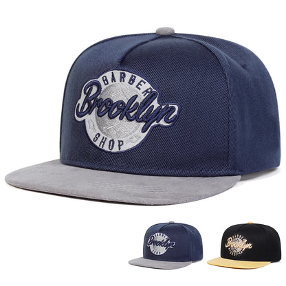 Brooklyn Embroidered Cotton Hip Hop Snapback Cap