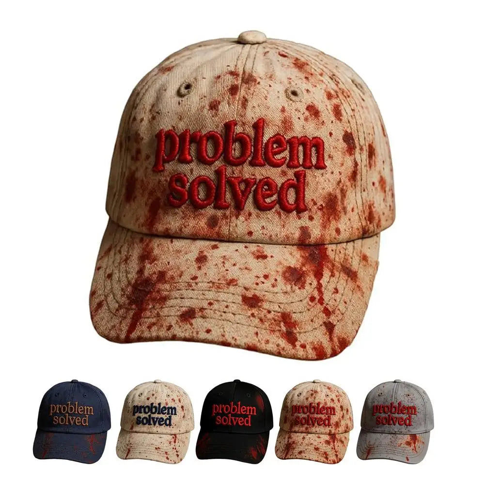 Problem Solved Embroidered Baseball Cap Unisex