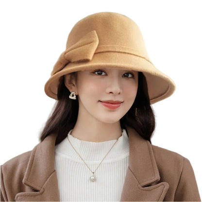 Trendy Vintage British Wool Bucket Hat