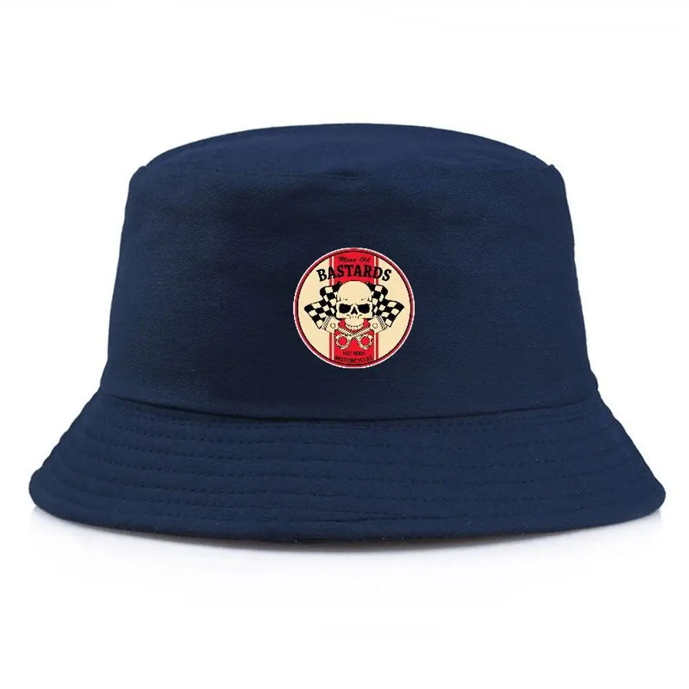 BASTARDS Skull Sunglasses Printed Black Bucket Hat