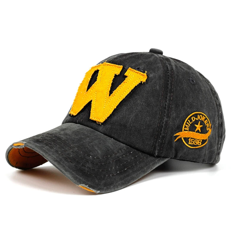 Cotton W Retro Baseball Cap
