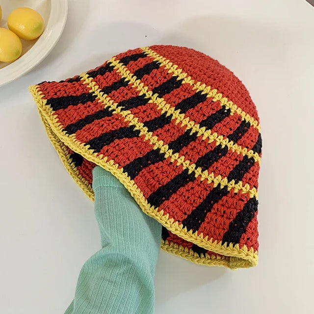 Japanese Handmade Knitted Sunscreen Travel Bucket Hat
