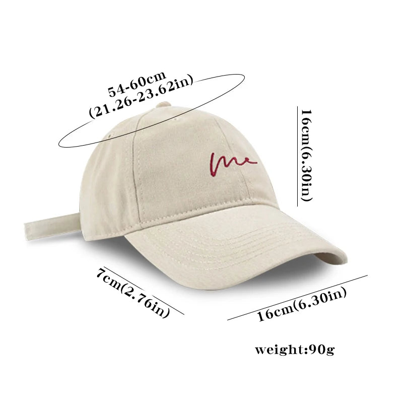 Simple Embroidery Solid Color Cotton Baseball Cap