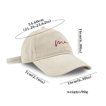 Simple Embroidery Solid Color Cotton Baseball Cap