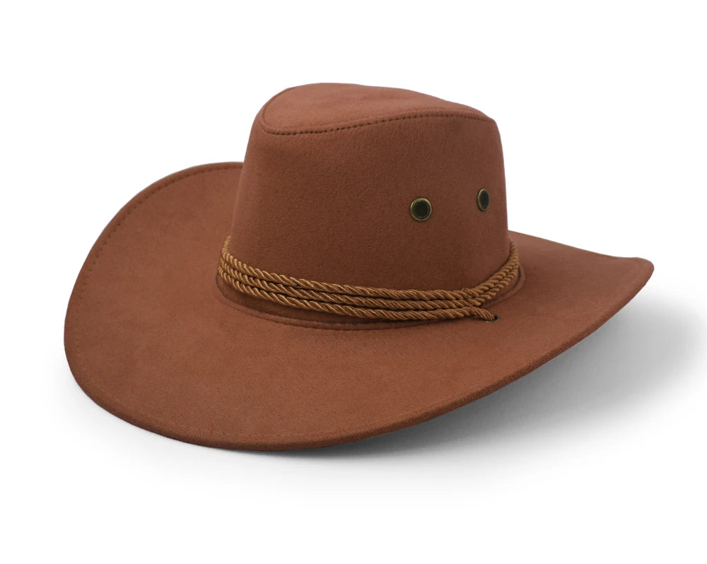 Faux Leather Western Cowboy Hat